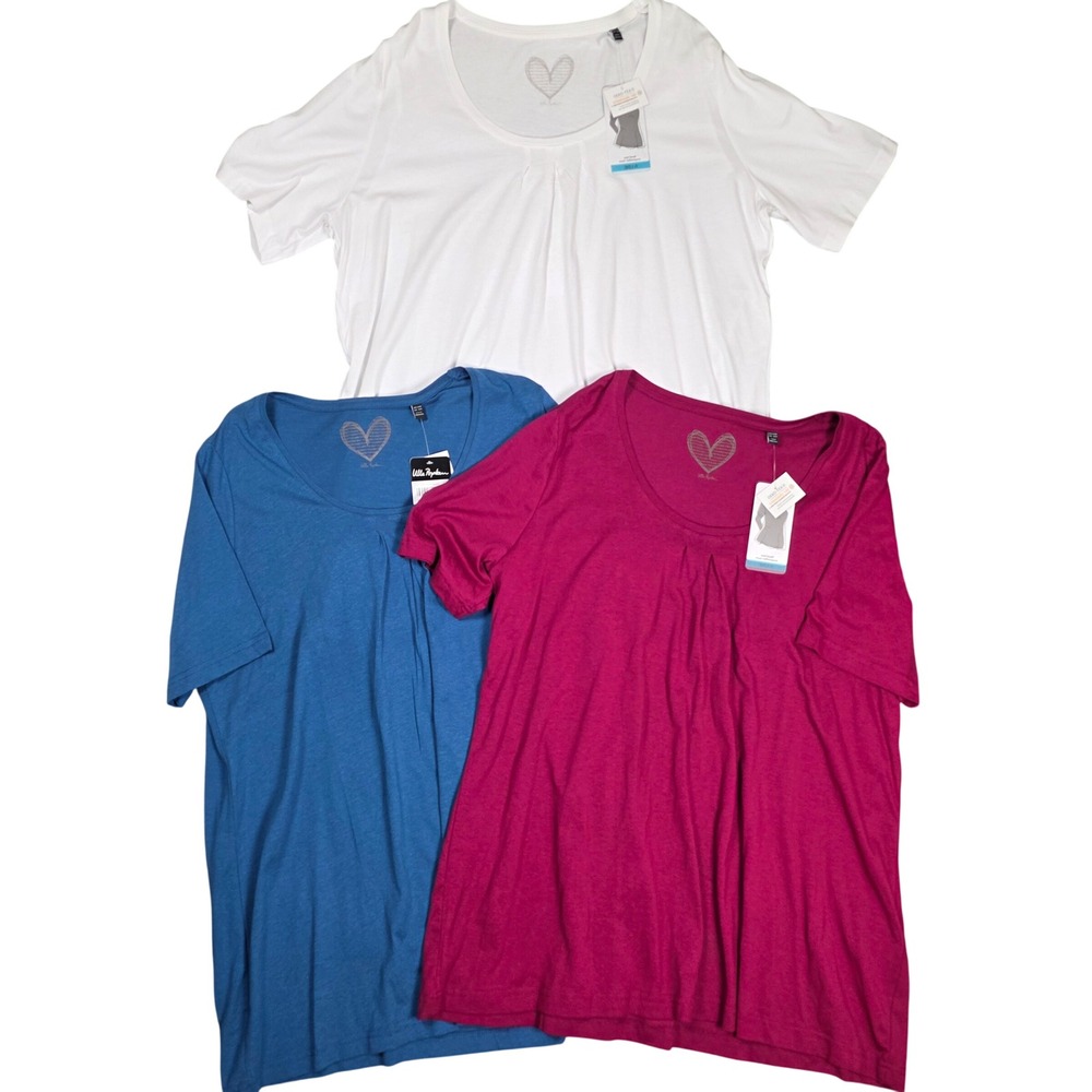 Ulla Popken A-Line Flared Hem Scoop Neck 3-Pack Women Size 16/18 XL  Minimalist